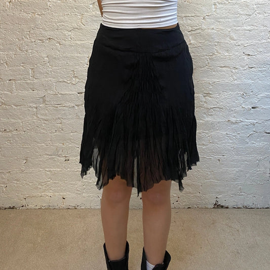 Vintage black Stefanel Mini Skirt - womens 28" waist