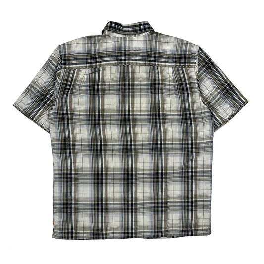 Vintage Quiksilver Checked Short Sleeve Shirt - Large Multicoloured Cotton