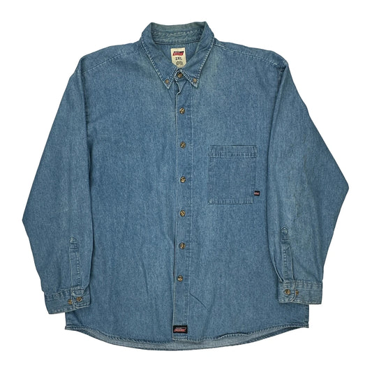 Dickies Denim Shirt - 2XL Blue Cotton