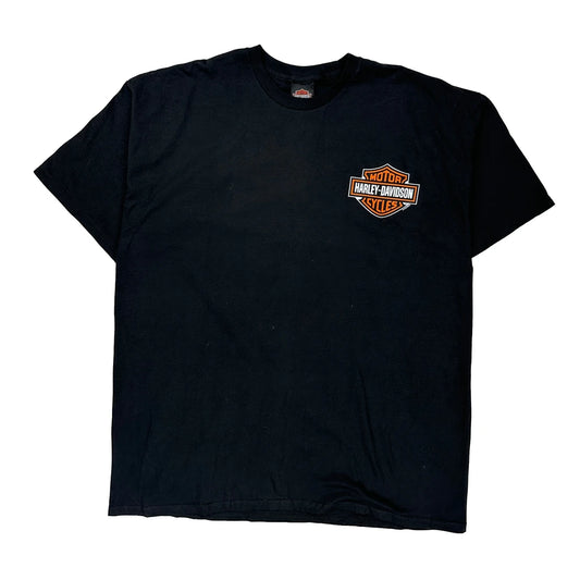 Oconomowoc, Wi Harley Davidson Graphic T-Shirt - 2XL Black Cotton