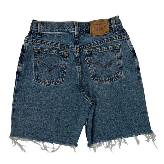 Vintage Levis Cut Off Denim Shorts - 25W UK 6 Blue Cotton