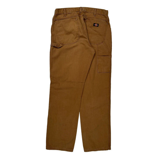 Dickies Carpenter Trousers - 32W 31L Brown Cotton