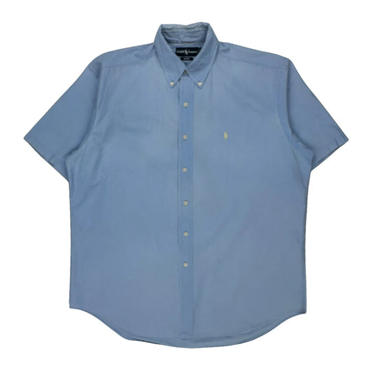 Blake Ralph Lauren Short Sleeve Shirt - Large Blue Cotton