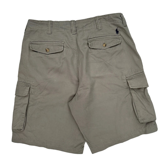 Polo By Ralph Lauren Cargo Shorts - 34W 10L Grey Cotton