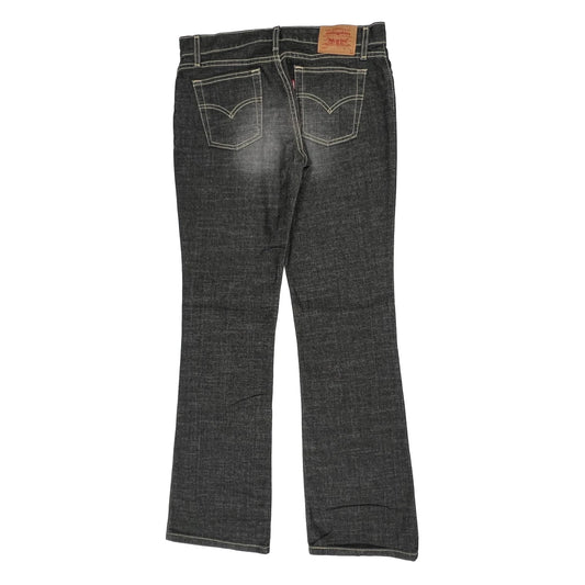 Levis 518 Boot Cut Jeans - 32W UK 10 Grey Cotton