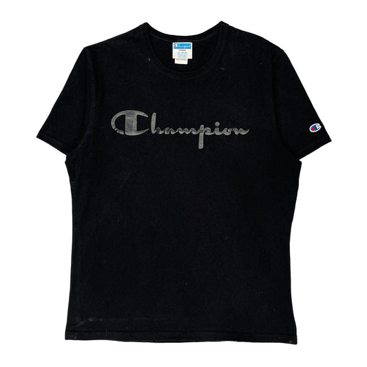 Champion T-Shirt - Large Black Cotton