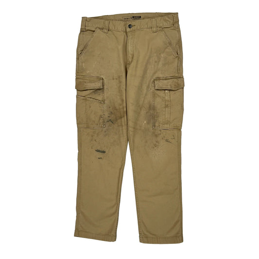 Carhartt Cargo Trousers - 34W 30L Beige Cotton Blend