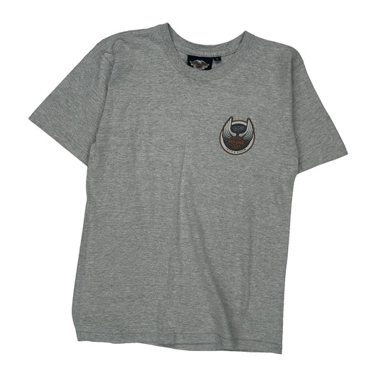 Harley Davidson Graphic T-Shirt - Small Grey Cotton