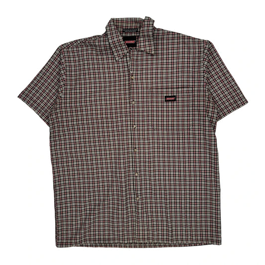 Dickies Checked Short Sleeve Shirt - Large Multicoloured Cotton Blend