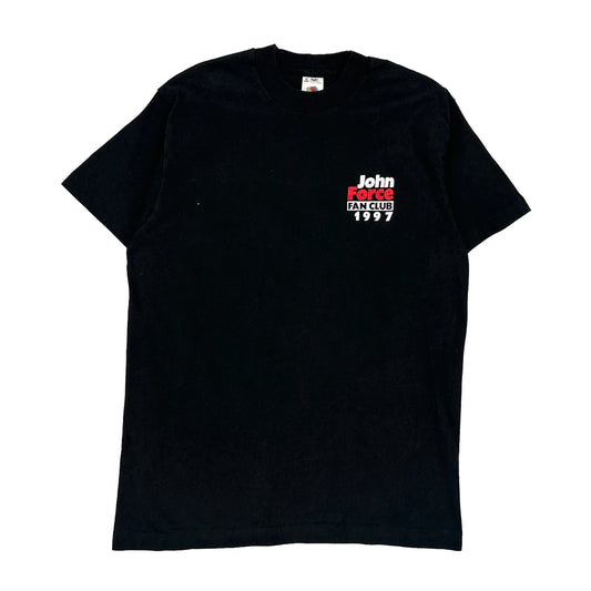 John Force Fan Club 1997 Fruit Of The Loom Single Stitch T-Shirt - Medium Black Cotton