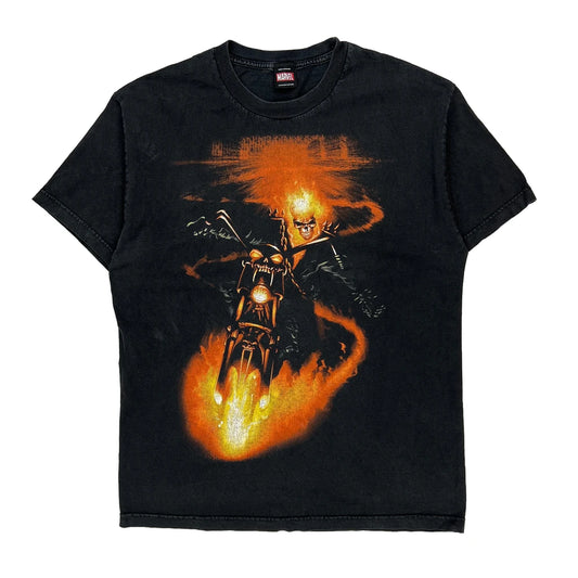 Unbranded Graphic T-Shirt - Medium Orange Cotton