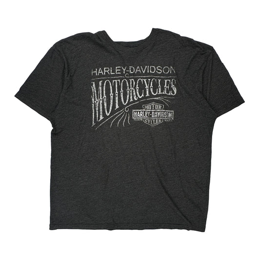 Milwaukee Harley Davidson T-Shirt - 2XL Grey Cotton