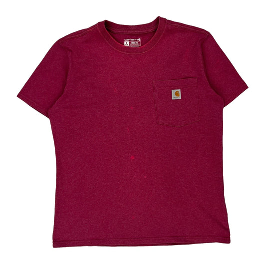 Carhartt T-Shirt - Medium Red Cotton