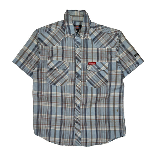 Dickies Short Sleeve Shirt - Medium Brown Cotton Blend