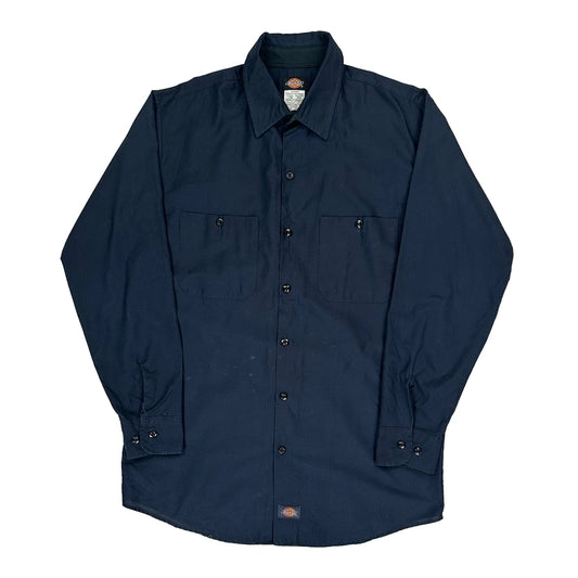 Dickies Shirt - Medium Navy Cotton Blend
