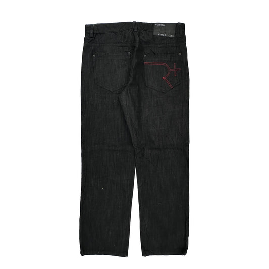 Rocawear Contrast Stitch Jeans - 40W 31L Black Cotton