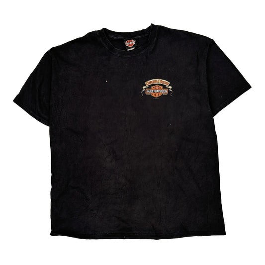 Harley Davidson Graphic T-Shirt - 2XL Black Cotton