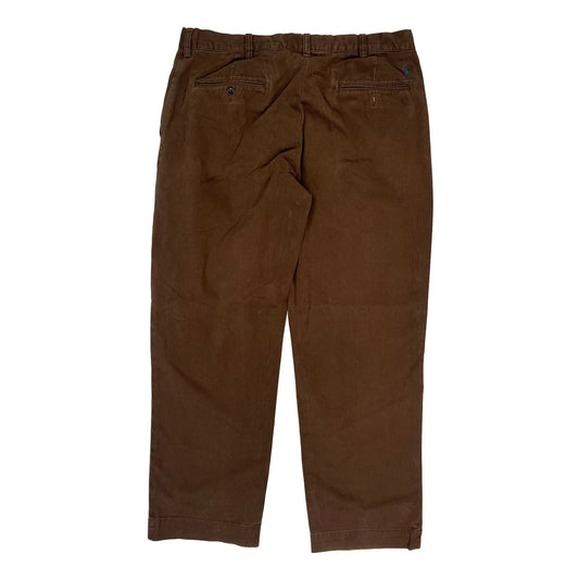Polo By Ralph Lauren Trousers - 34W 29L Brown Cotton