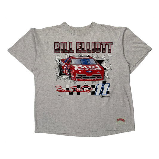 Bill Elliott Nutmeg Nascar T-Shirt - XL Grey Cotton