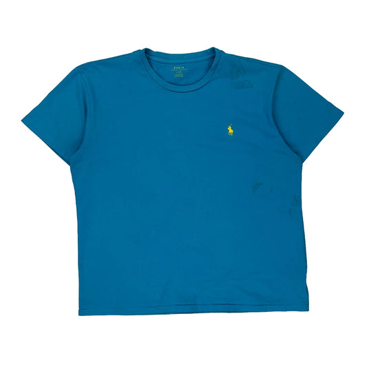 Polo By Ralph Lauren T-Shirt - Large Blue Cotton