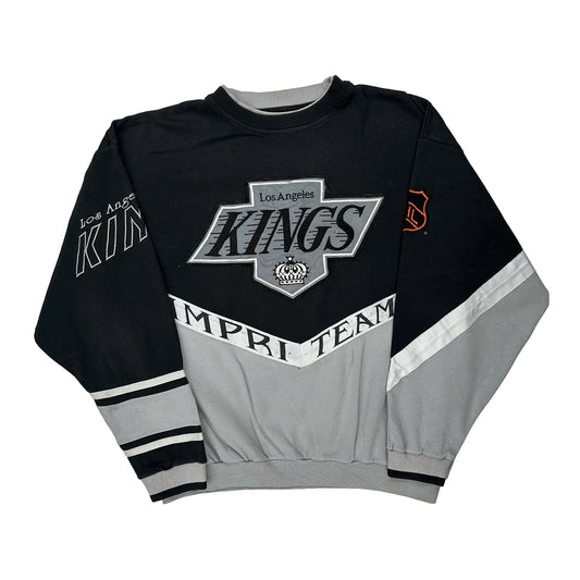 Made In USa Los Angeles Kings Nhl Sweatshirt - Medium Block Colour Cotton