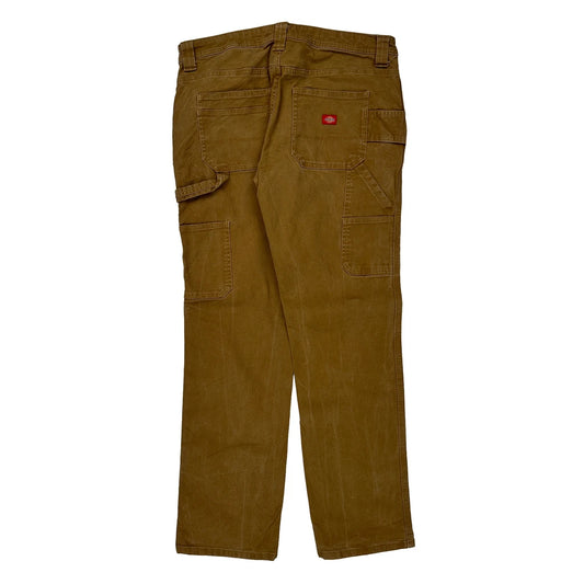 Dickies Carpenter Trousers - 32W 30L Brown Cotton
