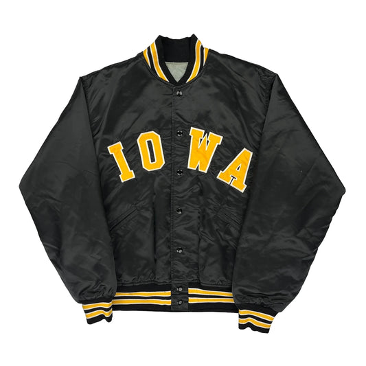 Iowa Hawkeyes Unbranded College Varsity Jacket - Large Yellow Polyester