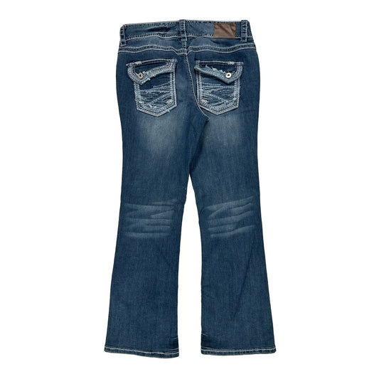 Maurices Boot Cut Jeans - 30W UK 8 Dark Wash Cotton Blend