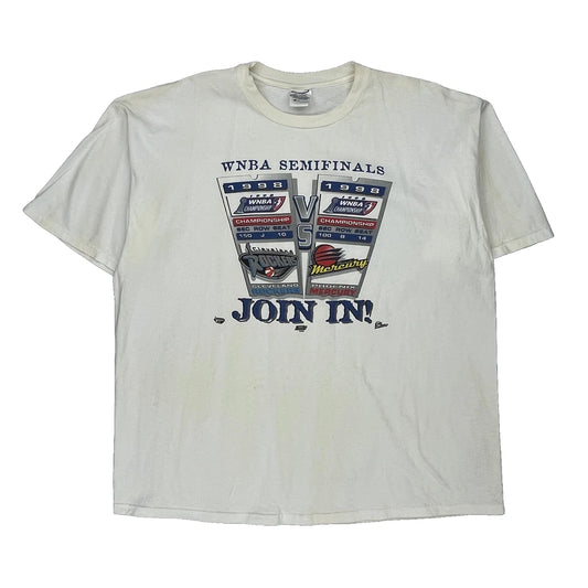 Wnba Semifinals Champion Graphic T-Shirt - 2XL White Cotton