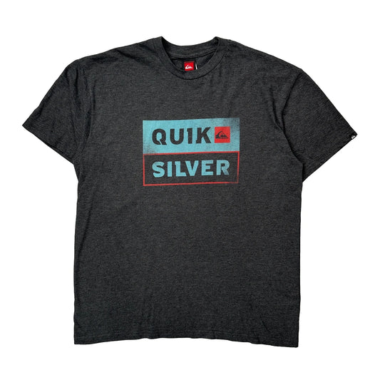 Quiksilver Graphic T-Shirt - XL Grey Cotton