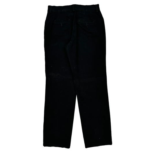 Lee Trousers - 31W UK 12 Black Cotton Blend
