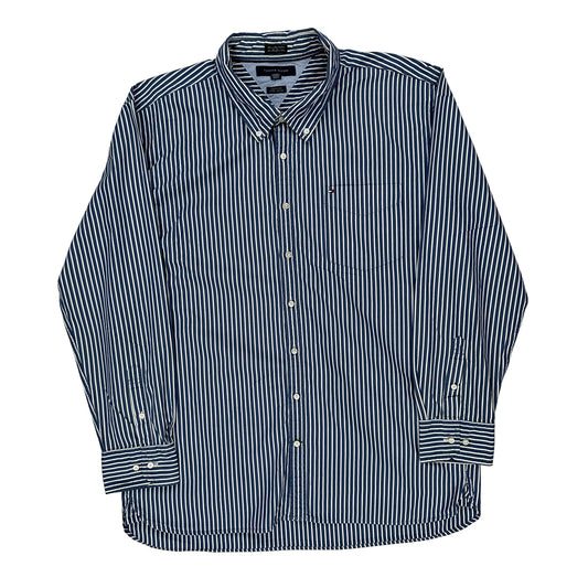 Tommy Hilfiger Striped Shirt - 2XL Blue Cotton