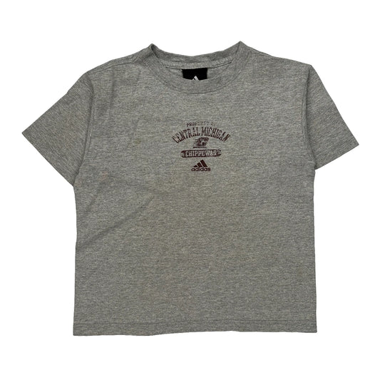 Age 7 Central Michigan Chippewas Adidas T-Shirt - Small Grey Cotton