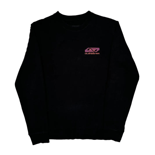 Quiksilver Graphic Long Sleeve T-Shirt - XL Black Cotton