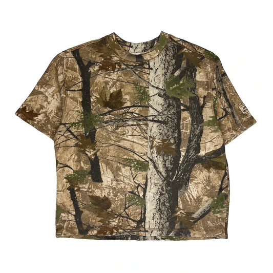 Unbranded Camo T-Shirt - Medium Khaki Cotton