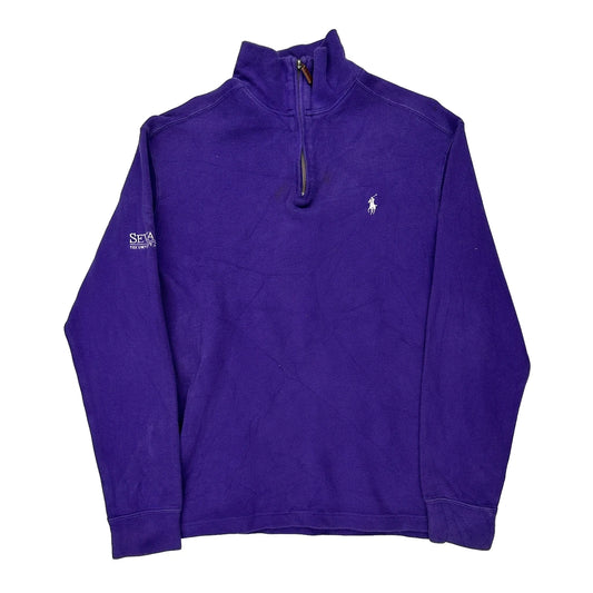 Polo By Ralph Lauren 1/4 Zip - Medium Purple Cotton