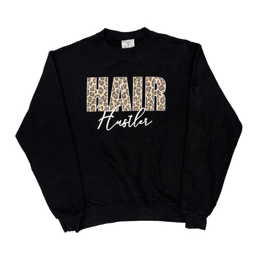 Hair Hustler Champion Sweatshirt - Medium Black Cotton