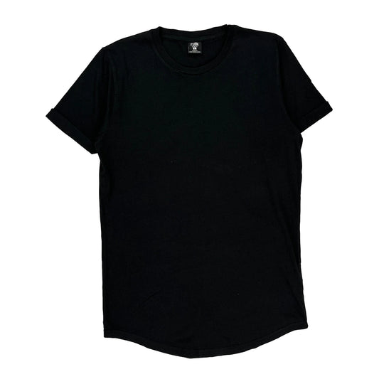 Fishbone Slim Fit T-Shirt - Large Black Cotton