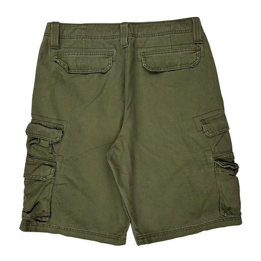 Lee Cargo Shorts - 34W 10L Green Cotton