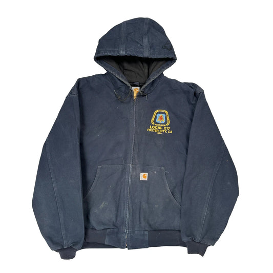 Local 217 Foster City, Ca Carhartt Jacket - XL Navy Cotton