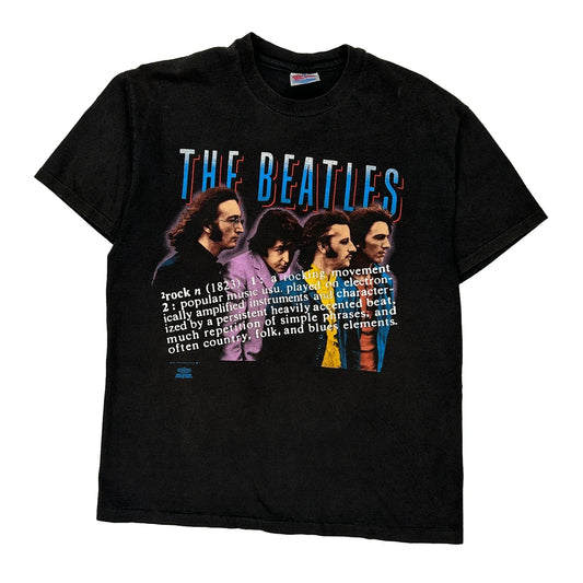 The Beatles Hanes Single Stitch T-Shirt - Large Black Cotton