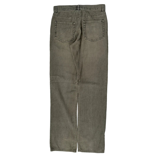 Vintage Calvin Klein Jeans Cord Trousers - 30W UK 8 Khaki Corduroy