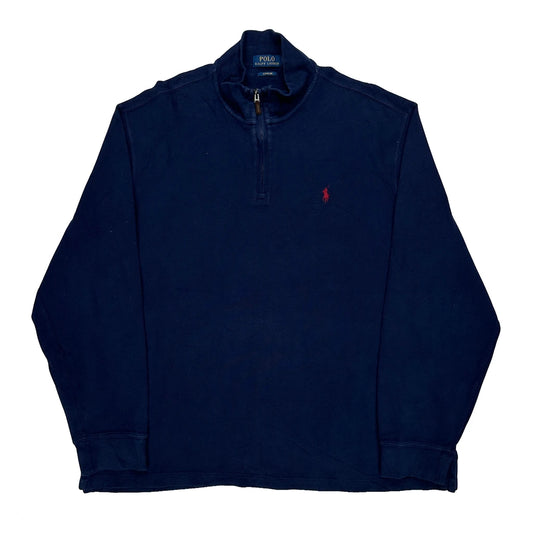 Polo By Ralph Lauren 1/4 Zip - XL Navy Cotton