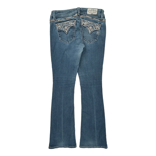 Miss Me Boot Cut Jeans - 31W UK 10 Blue Cotton Blend