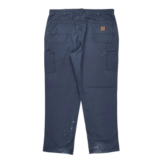 Carhartt Carpenter Trousers - 38W 30L Blue Cotton