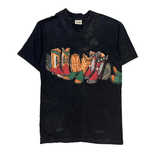 Hazelwoods Single Stitch T-Shirt - Medium Black Cotton