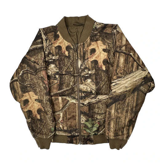 Kids Cabelas Camo Bomber Jacket - Large Camo Polyester