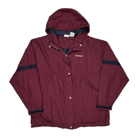 Reebok Windbreaker - XL Burgundy Nylon