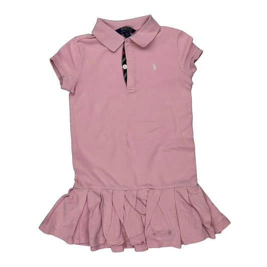 Age 6 Polo By Ralph Lauren Dress - Small Pink Cotton
