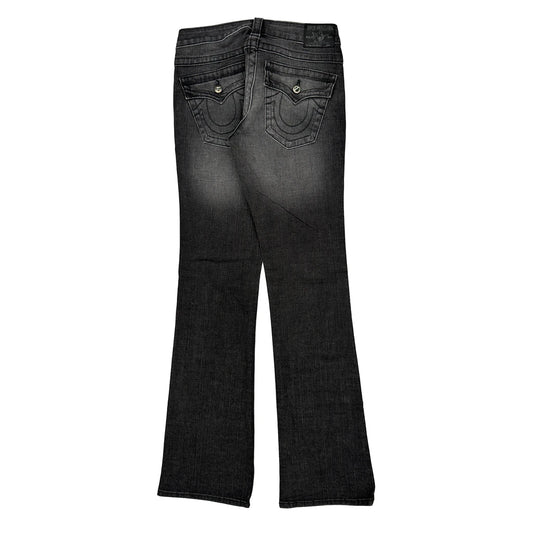 True Religion Boot Cut Jeans - 30W UK 8 Grey Cotton
